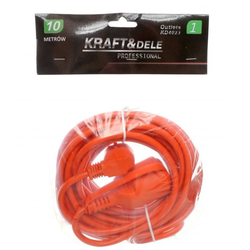 Casa si Gradina - Electrice - Accesorii electrice - Prelungitoare, triple, fise - Prelungitor electric, Kraft&Dele KD4023, de gradina, cu clapa, 10 m, 3x1.5mm - Infinity.ro