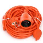 Casa si Gradina - Electrice - Accesorii electrice - Prelungitoare, triple, fise - Prelungitor electric, Kraft&Dele KD4023, de gradina, cu clapa, 10 m, 3x1.5mm - Infinity.ro