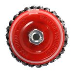 Casa si Gradina - Constructii - Scule electrice si accesorii - Accesorii polizare si slefuire - Perie pentru polizor unghiular, Kraft&Dele, M14, 100mm, cu sarma otelita si rasucita, KD10972 - Infinity.ro