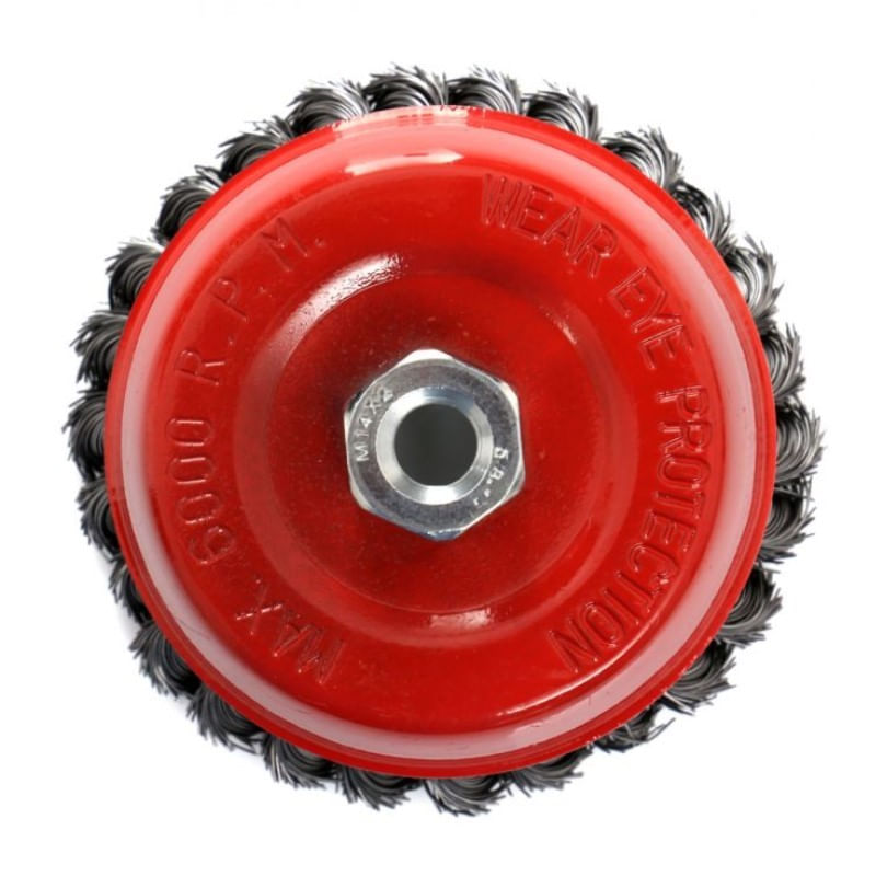 Casa si Gradina - Constructii - Scule electrice si accesorii - Accesorii polizare si slefuire - Perie pentru polizor unghiular, Kraft&Dele, M14, 100mm, cu sarma otelita si rasucita, KD10972 - Infinity.ro