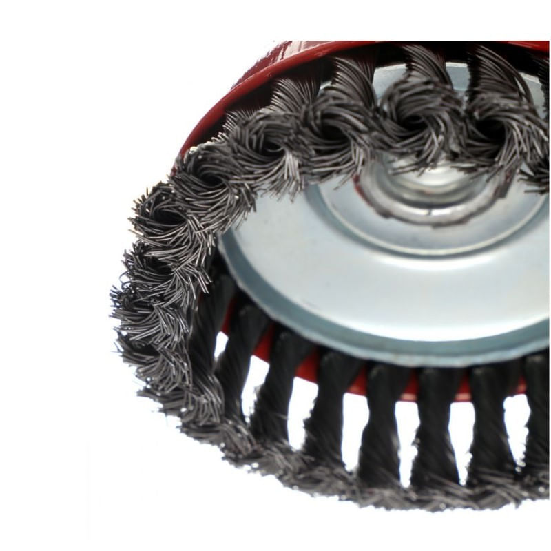 Casa si Gradina - Constructii - Scule electrice si accesorii - Accesorii polizare si slefuire - Perie pentru polizor unghiular, Kraft&Dele, M14, 100mm, cu sarma otelita si rasucita, KD10972 - Infinity.ro