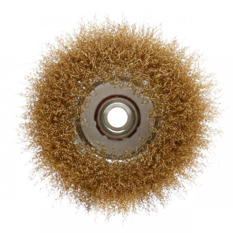 Casa si Gradina - Constructii - Scule electrice si accesorii - Accesorii polizare si slefuire - Perie pentru polizor unghiular, Kraft&Dele, din alama, M14, 125mm - Infinity.ro