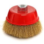 Casa si Gradina - Constructii - Scule electrice si accesorii - Accesorii polizare si slefuire - Perie pentru polizor unghiular, Kraft&Dele, din alama, M14, 125mm - Infinity.ro