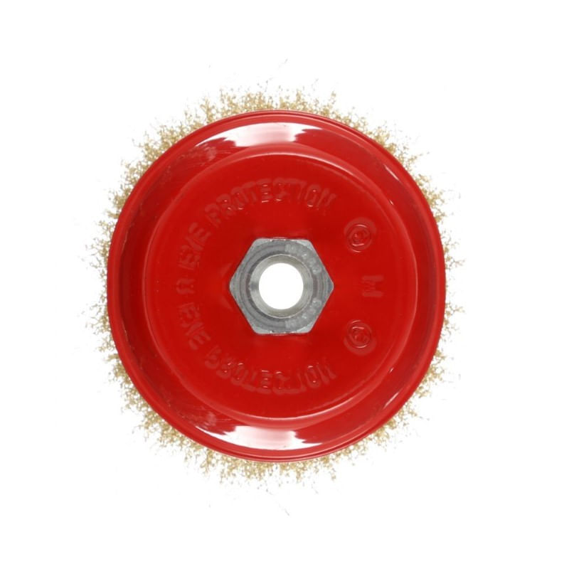 Casa si Gradina - Constructii - Scule electrice si accesorii - Accesorii polizare si slefuire - Perie pentru polizor unghiular, Kraft&Dele, din alama, M14, 125mm - Infinity.ro