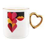 Casa si Gradina - Bucatarie si vesela - Cani si pahare - Cani si cesti - Cana AMBITION Amore, 410ml, portelan, Heart&Kiss - Infinity.ro