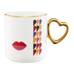 Casa si Gradina - Bucatarie si vesela - Cani si pahare - Cani si cesti - Cana AMBITION Amore, 410ml, portelan, Kiss - Infinity.ro