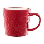 Casa si Gradina - Bucatarie si vesela - Cani si pahare - Cani si cesti - Cana AMBITION Frosty, cu motive de Craciun, 380ml, portelan, rosu - Infinity.ro