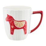 Casa si Gradina - Bucatarie si vesela - Cani si pahare - Cani si cesti - Cana AMBITION Scarf Modern, cu motive de Craciun, 420ml, portelan, calut - Infinity.ro