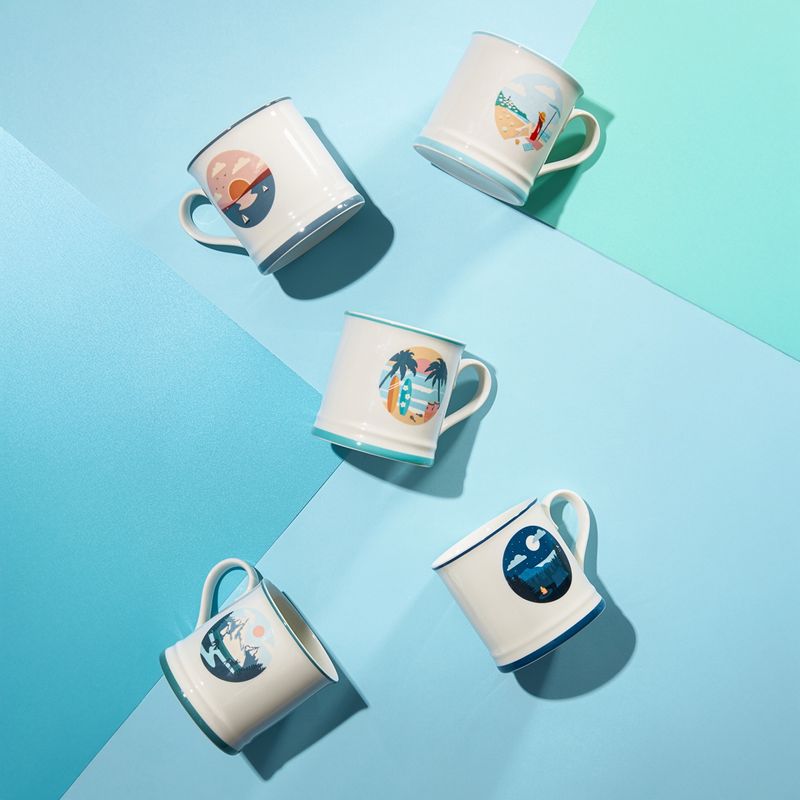 Casa si Gradina - Bucatarie si vesela - Cani si pahare - Cani si cesti - Cana AMBITION Summer Beach, 380ml, portelan - Infinity.ro