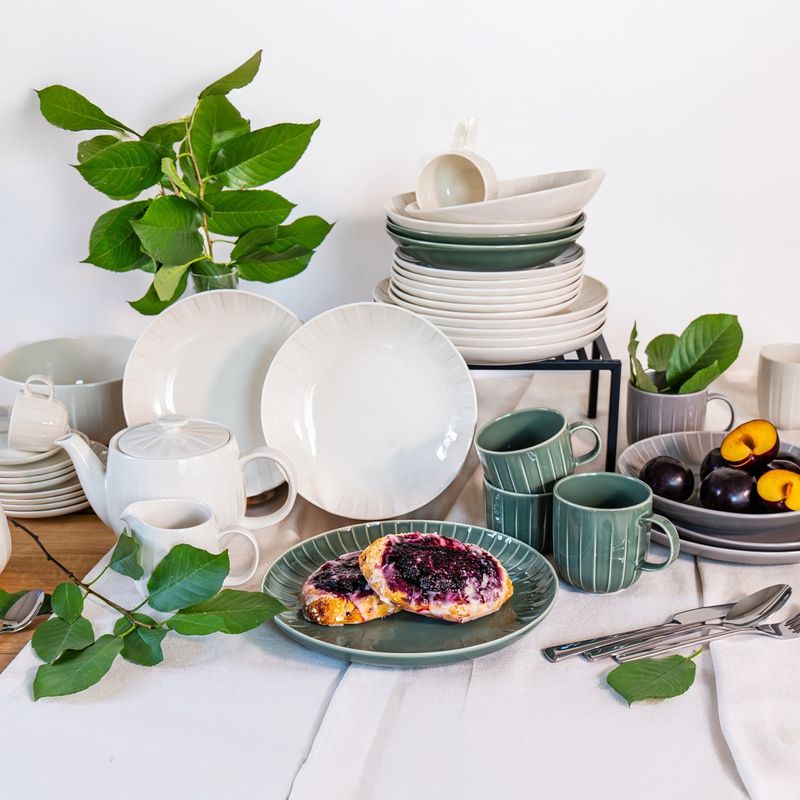 Casa si Gradina - Bucatarie si vesela - Cani si pahare - Cani si cesti - Ceasca AMBITION Ligne, 220ml, portelan, verde - Infinity.ro