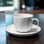 Casa si Gradina - Bucatarie si vesela - Cani si pahare - Cani si cesti - Ceasca AMBITION Ligne, 220ml, portelan, alb - Infinity.ro