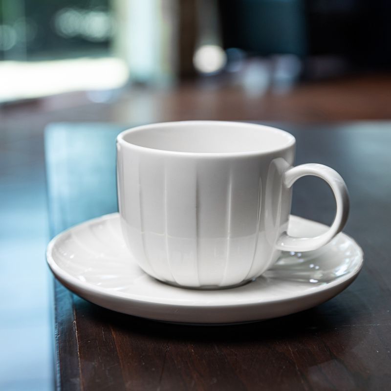 Casa si Gradina - Bucatarie si vesela - Cani si pahare - Cani si cesti - Ceasca AMBITION Ligne, 220ml, portelan, alb - Infinity.ro