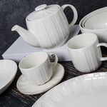 Casa si Gradina - Bucatarie si vesela - Cani si pahare - Cani si cesti - Ceasca AMBITION Ligne, 220ml, portelan, alb - Infinity.ro