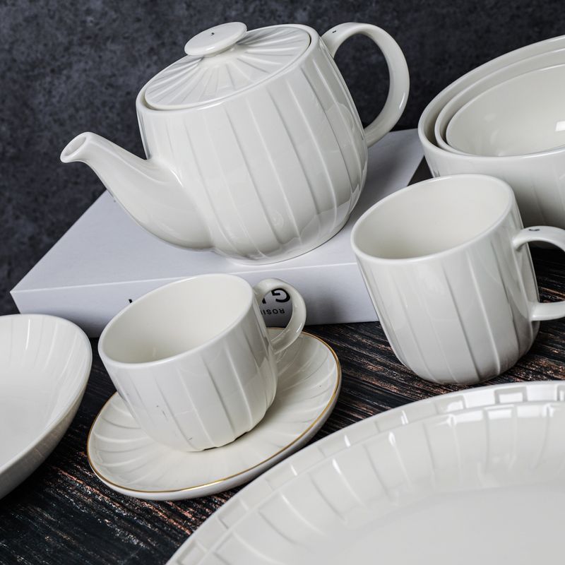 Casa si Gradina - Bucatarie si vesela - Cani si pahare - Cani si cesti - Ceasca AMBITION Ligne, 220ml, portelan, alb - Infinity.ro