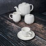 Casa si Gradina - Bucatarie si vesela - Cani si pahare - Cani si cesti - Ceasca cafea espresso AMBITION Ligne, 90ml, portelan, alb - Infinity.ro
