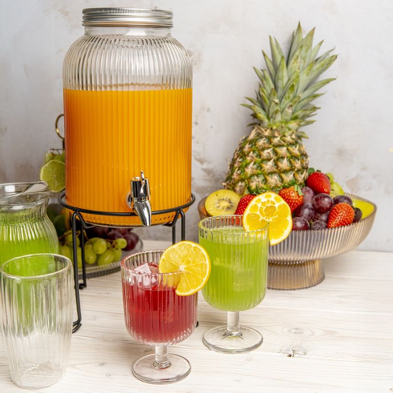 Casa si Gradina - Bucatarie si vesela - Accesorii bar - Carafe si decantoare - Carafa AMBITION Curly, 1.3L, sticla, capac metalic - Infinity.ro