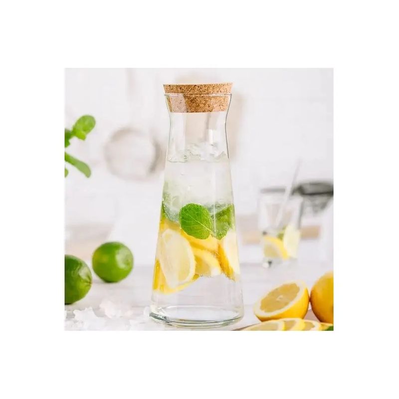 Casa si Gradina - Bucatarie si vesela - Accesorii bar - Carafe si decantoare - Carafa cu dop pluta TREND GLASS Emma, 1.145L, sticla - Infinity.ro