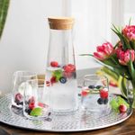 Casa si Gradina - Bucatarie si vesela - Accesorii bar - Carafe si decantoare - Carafa cu dop pluta TREND GLASS Emma, 1.145L, sticla - Infinity.ro