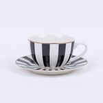 Casa si Gradina - Bucatarie si vesela - Vesela si tacamuri - Servicii de masa - Set servire ceai/cafea AMBITION Ribs, 12 piese, 6 persoane, portelan, dungi - Infinity.ro