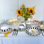 Casa si Gradina - Bucatarie si vesela - Vesela si tacamuri - Servicii de masa - Set servire ceai/cafea AMBITION Ribs, 12 piese, 6 persoane, portelan, dungi - Infinity.ro