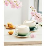 Casa si Gradina - Bucatarie si vesela - Vesela si tacamuri - Vesela pentru servire - Farfurioara suport ceasca AMBITION Bella, 14cm, smarald, portelan - Infinity.ro