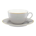 Casa si Gradina - Bucatarie si vesela - Vesela si tacamuri - Vesela pentru servire - Farfurioara suport ceasca 15.5cm, portelan, gri, AMBITION Royal - Infinity.ro