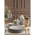 Casa si Gradina - Bucatarie si vesela - Vesela si tacamuri - Vesela pentru servire - Farfurioara suport ceasca 15.5cm, portelan, gri, AMBITION Royal - Infinity.ro