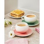 Casa si Gradina - Bucatarie si vesela - Vesela si tacamuri - Vesela pentru servire - Farfurioara suport ceasca AMBITION Bella, 14cm, roz, portelan - Infinity.ro