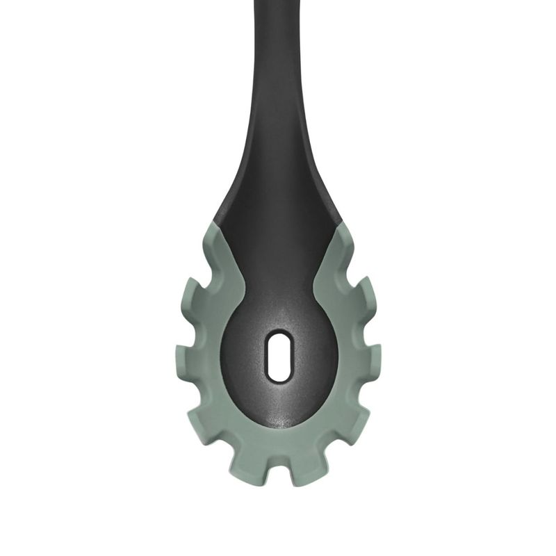 Casa si Gradina - Bucatarie si vesela - Ustensile bucatarie - Polonice, linguri si clesti de bucatarie - Lingura paste AMBITION Fern, plastic, finisaj silicon verde - Infinity.ro