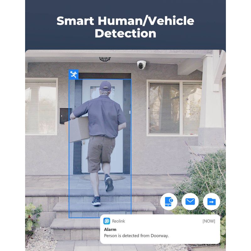 Casa si Gradina - Electrice - Smart Home - Camere de supraveghere - Camera de supraveghere Reolink RLC 1224A PoE, rezolutie 12MP, detectare Persoana/Vehicul, vedere nocturna color - Infinity.ro