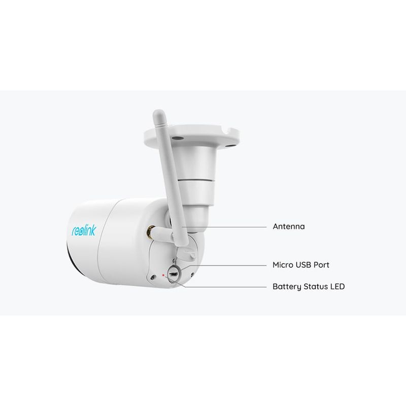 Casa si Gradina - Electrice - Smart Home - Camere de supraveghere - Pachet camera de supraveghere cu Card MicroSD 64 GB, Reolink Argus ECO-V2 WIFI, rezolutie 3MP HD - Infinity.ro