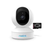 Casa si Gradina - Electrice - Smart Home - Camere de supraveghere - Pachet camera de supraveghere cu Card MicroSD 64 GB, Reolink E1 Pro-V2 WIFI, rezolutie 4MP - Infinity.ro