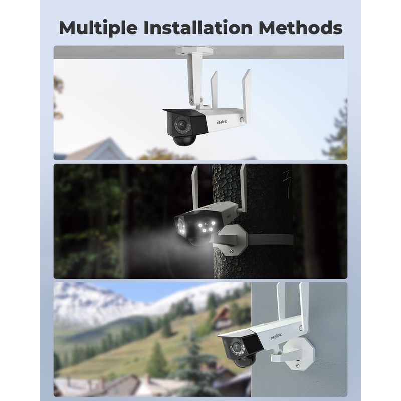 Casa si Gradina - Electrice - Smart Home - Camere de supraveghere - Camera de supraveghere Reolink DUO 4G - LTE si baterie reincarcabila, lentile duble, vedere nocturna color, rezolutie 2K - Infinity.ro