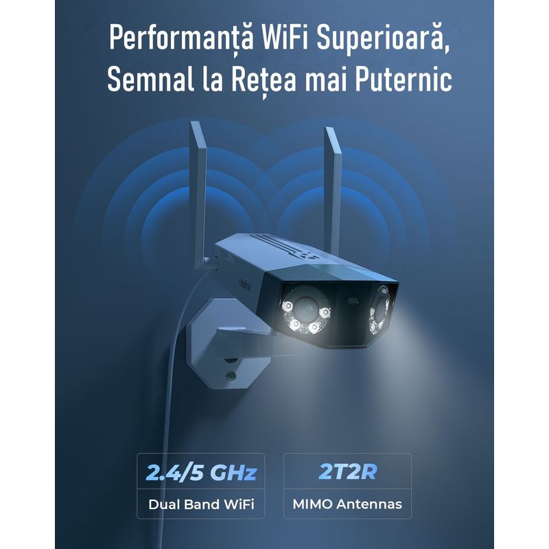 Casa si Gradina - Electrice - Smart Home - Camere de supraveghere - Camera de supraveghere Reolink DUO 2 WIFI cu lentile duble, rezolutie de 8MP, detectare Persoana/Vehicul - Infinity.ro