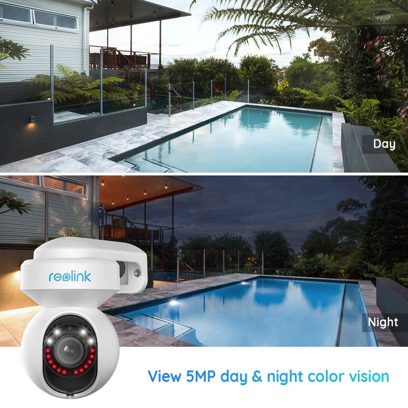Casa si Gradina - Electrice - Smart Home - Camere de supraveghere - Camera de supraveghere Reolink E1 Outdoor cu PTZ, WIFI, Auto Tracking, rezolutie 5MP Super HD - Infinity.ro