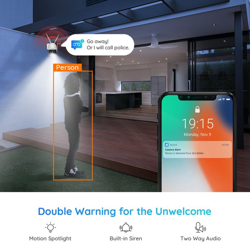 Casa si Gradina - Electrice - Smart Home - Camere de supraveghere - Camera de supraveghere Reolink E1 Outdoor cu PTZ, WIFI, Auto Tracking, rezolutie 5MP Super HD - Infinity.ro