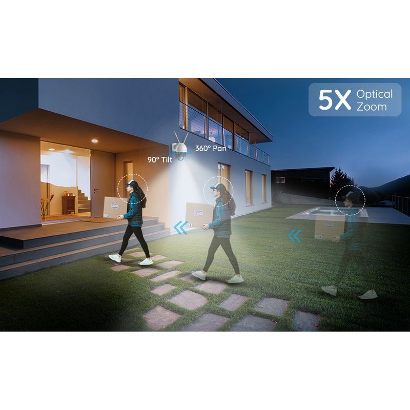 Casa si Gradina - Electrice - Smart Home - Camere de supraveghere - Camera de supraveghere Reolink E1 Outdoor cu PTZ, WIFI, Auto Tracking, rezolutie 5MP Super HD - Infinity.ro