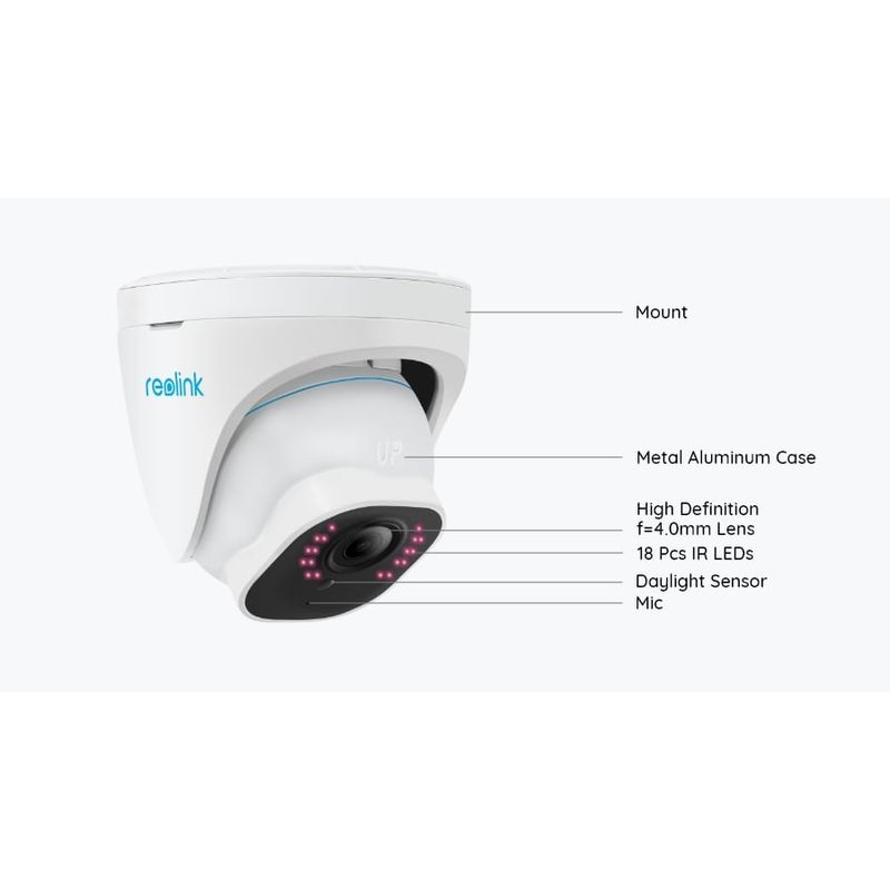 Casa si Gradina - Electrice - Smart Home - Camere de supraveghere - Pachet camera de supraveghere cu Card MicroSD 64 GB, Reolink RLC 820A, rezolutie de 8MP (4K) - Infinity.ro