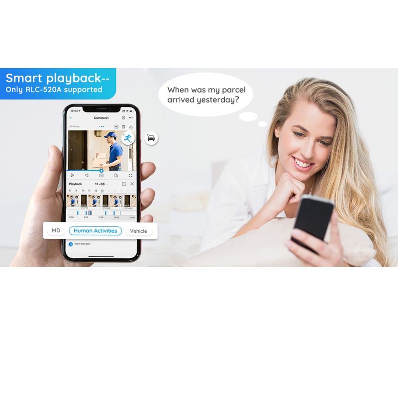Casa si Gradina - Electrice - Smart Home - Camere de supraveghere - Pachet camera de supraveghere cu Card MicroSD 64 GB, Reolink RLC 820A, rezolutie de 8MP (4K) - Infinity.ro