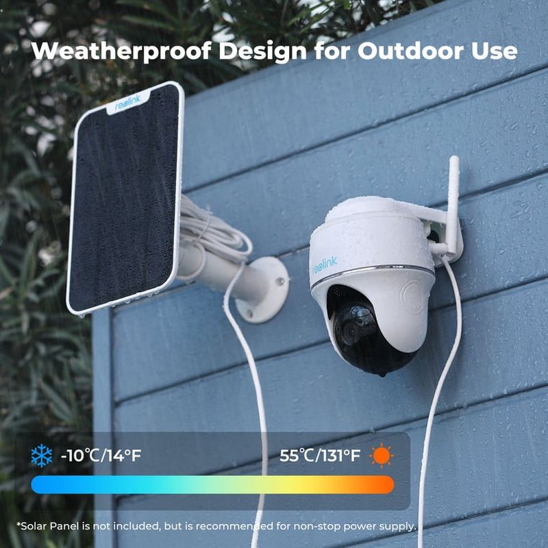 Casa si Gradina - Electrice - Smart Home - Camere de supraveghere - Camera de supraveghere Reolink Argus B430 cu baterie si panou solar, 5MP, Vedere pe timp de noapte color - Infinity.ro