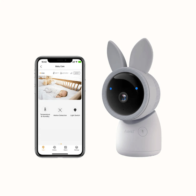 Casa si Gradina - Mobilier - Mobilier copii - Monitoare video copii - Monitor pentru bebelusi Arenti AInanny 2K UHD Video cu rotatie si inclinare, cu ecran LCD de 5 inch - Infinity.ro