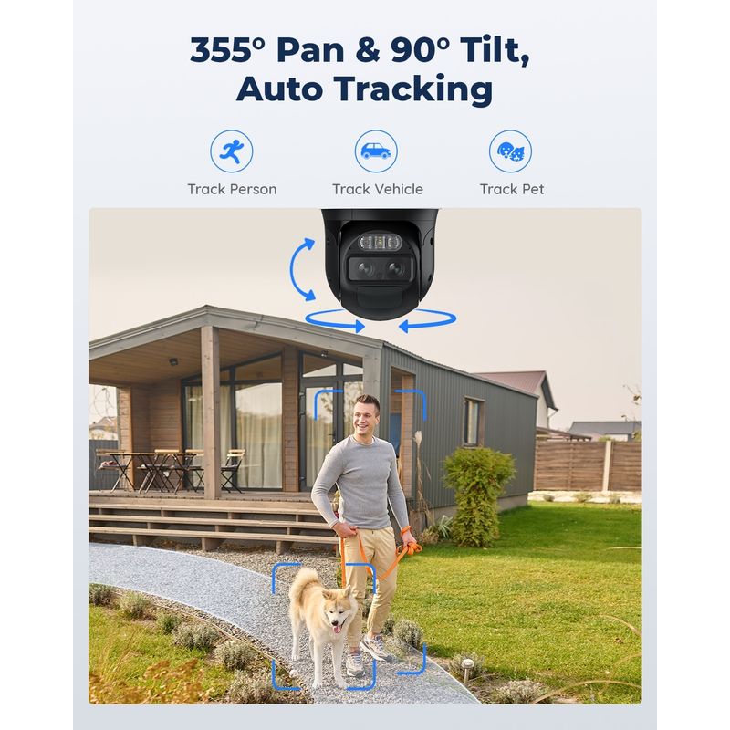 Casa si Gradina - Electrice - Smart Home - Camere de supraveghere - Camera de supraveghere Reolink TrackMix B770, 2K 4MP, dual lens (wide+tele), zoom hibrid 6x, auto-tracking AI - Infinity.ro