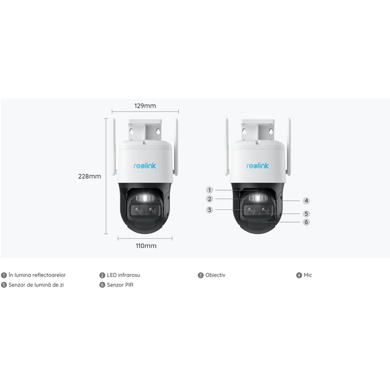Casa si Gradina - Electrice - Smart Home - Camere de supraveghere - Camera de supraveghere 4G, Reolink TrackMix-LTE, baterie reincarcabila, 4MP, auto zoom tracking - Infinity.ro