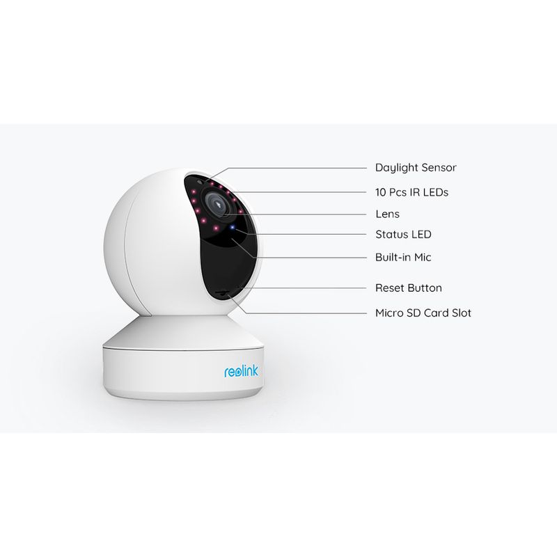 Casa si Gradina - Electrice - Smart Home - Camere de supraveghere - Camera de supraveghere cu WIFI Reolink E1 Zoom: zoom optic 3x, rezolutie 5MP - Infinity.ro