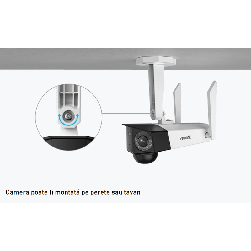 Casa si Gradina - Electrice - Smart Home - Camere de supraveghere - Camera de supraveghere Reolink DUO 4G cu panou solar - LTE si baterie reincarcabila, 2K, detectare Persoana/Vehicul - Infinity.ro