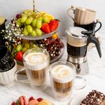 Casa si Gradina - Bucatarie si vesela - Vesela si tacamuri - Vesela desert - Suport prajituri etajat, 2 nivele, sticla, argintiu, AMBITION Curly - Infinity.ro