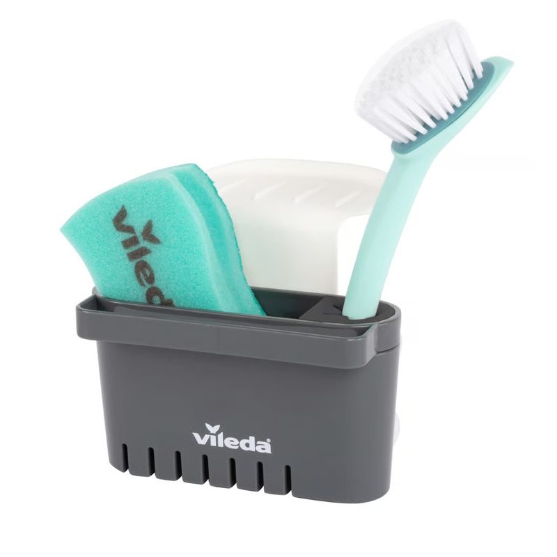 Casa si Gradina - Bucatarie si vesela - Organizare si depozitare bucatarie - Suporturi tacamuri si vase - Suport chiuveta pentru burete si perii, VILEDA Easy Kitchen - Infinity.ro