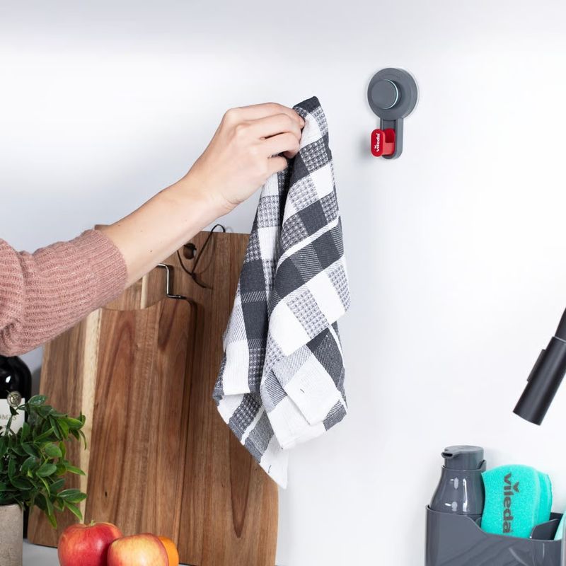 Casa si Gradina - Mobilier - Organizare si depozitare - Cuiere - Set cuier, 3 piese, autoadeziv, plastic, VILEDA Easy Home - Infinity.ro