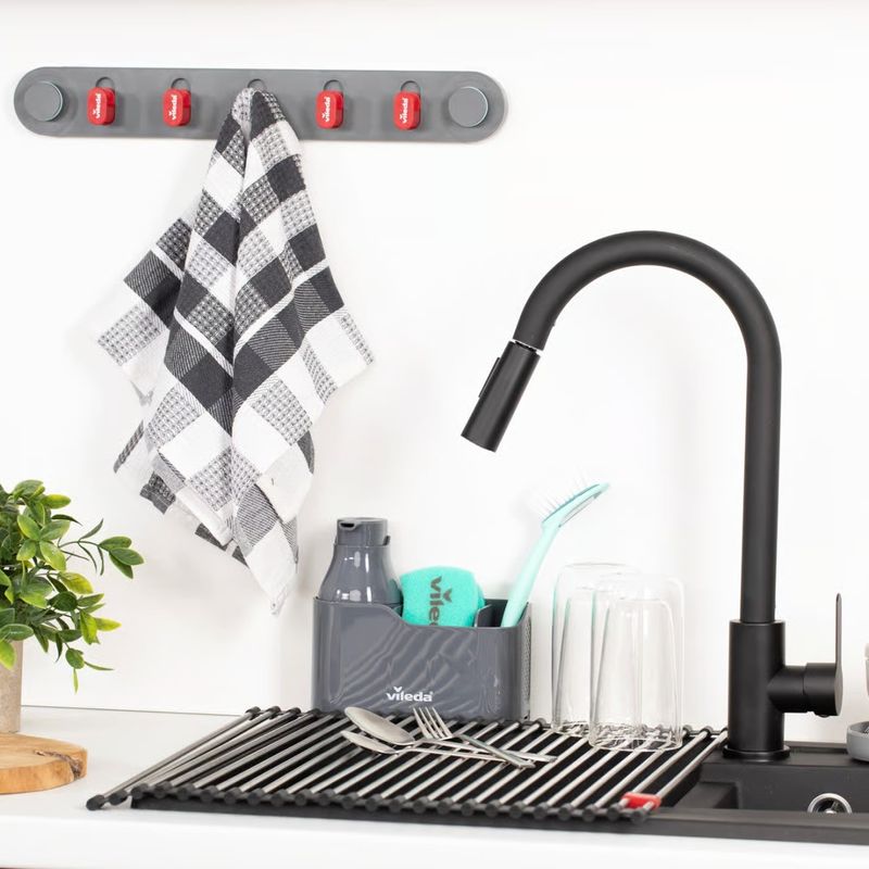 Casa si Gradina - Mobilier - Organizare si depozitare - Cuiere - Cuier 5 agatatori, autoadeziv, VILEDA Easy Home - Infinity.ro