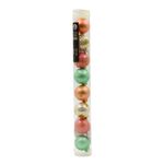 Casa si Gradina - Decoratiuni - Decoratiuni de sezon - Set 8 globuri din sticla, roz–turcoaz–alb sidef, diametru 3 cm - Infinity.ro